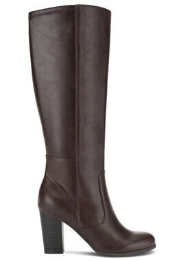 Style&Co~Size 8.5W~Brown Addyy Knee High Boots Faux Leather Extra Wide-Caff NWOB
